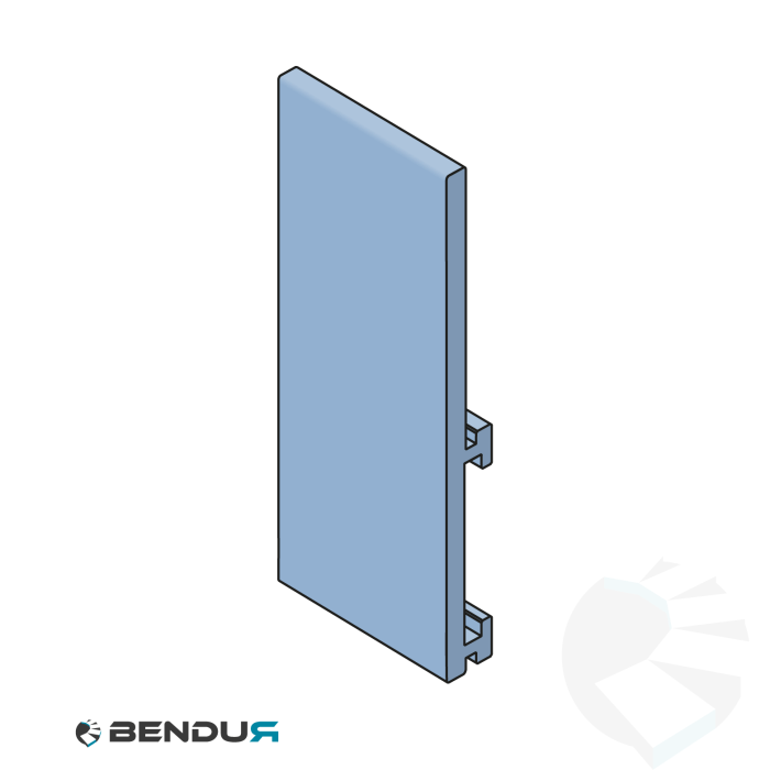 Extruded plastic side guide profile | 20x170 blue BluLub | l=3m Extruded plastic side guide profile | 20x170 blue BluLub | l=3m