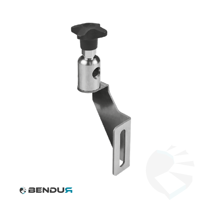 Stainless steel side bracket medium  h=193 + adjustable ss head and pa knob - slot 10.4 | Ø16