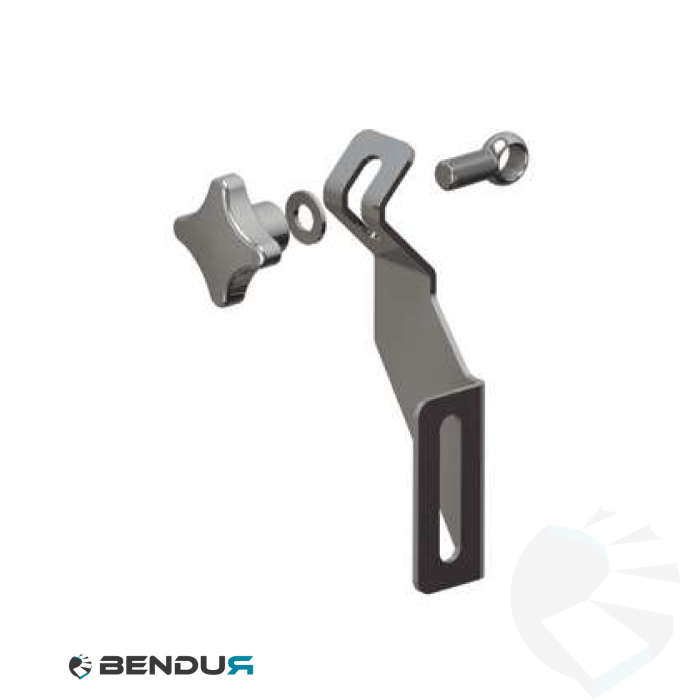 Stainless steel side bracket small  h=161 + ss knob - slot 10.4 | Ø14