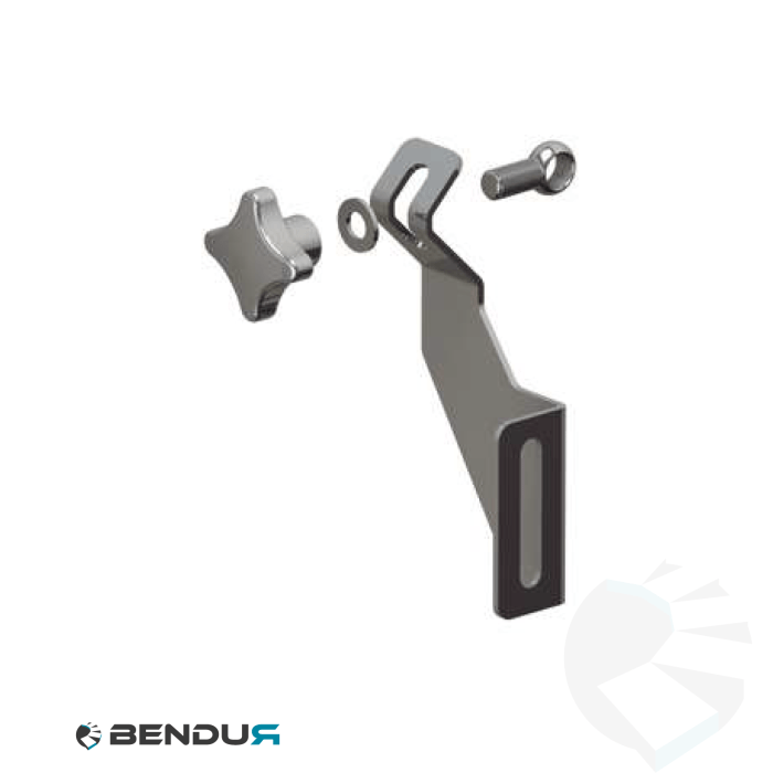 Stainless steel side bracket medium  h=161 + ss knob - slot 10.4 | Ø14