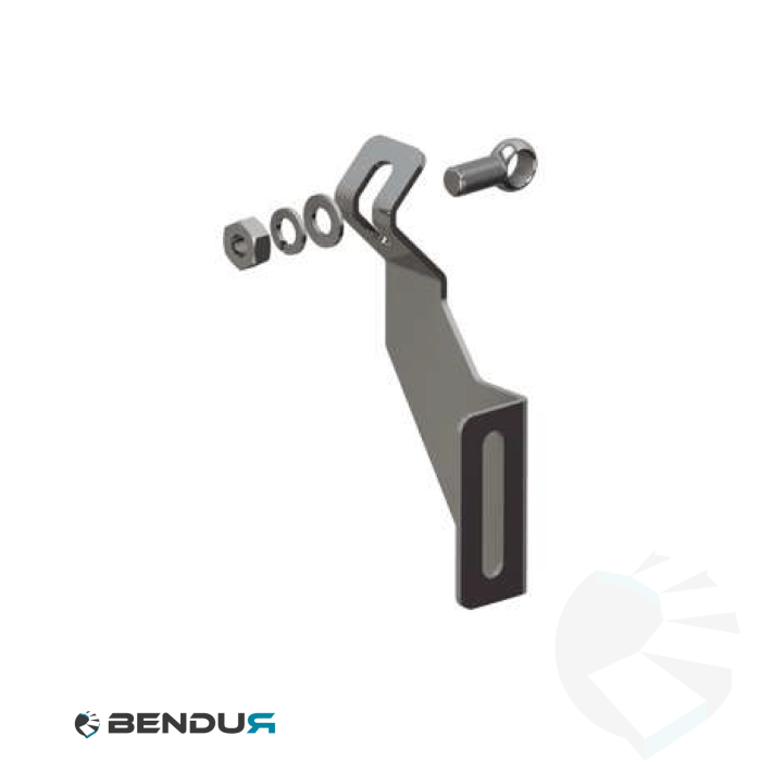 Stainless steel side bracket medium  h=161 + ss nut - slot 10.4 | Ø16