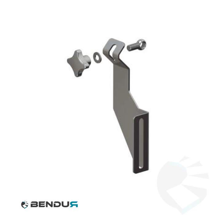 Stainless steel side bracket large  h=225 + ss knob - slot 10.4