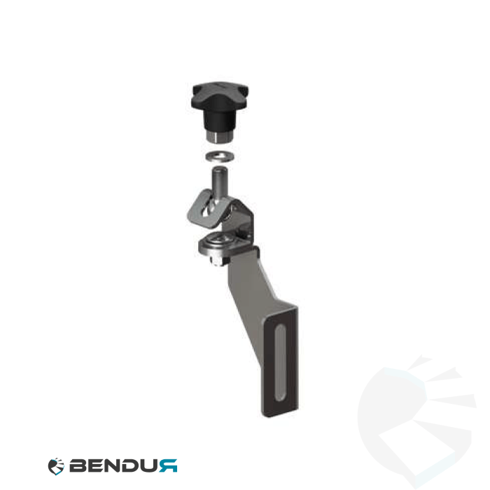 Stainless steel side bracket medium  h=150 + pa knob - slot 10.4 | Ø12