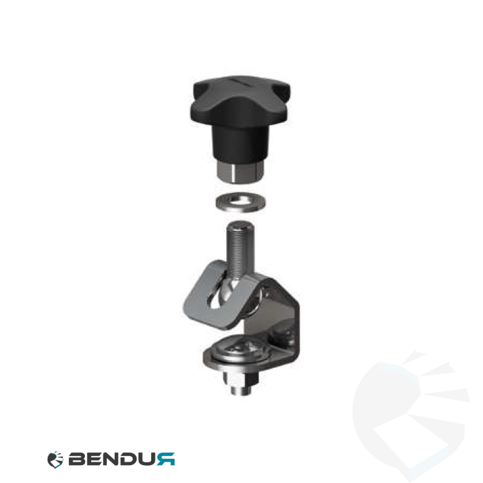 Stainless steel adjustable head + pa knob - vertical direction | Ø16