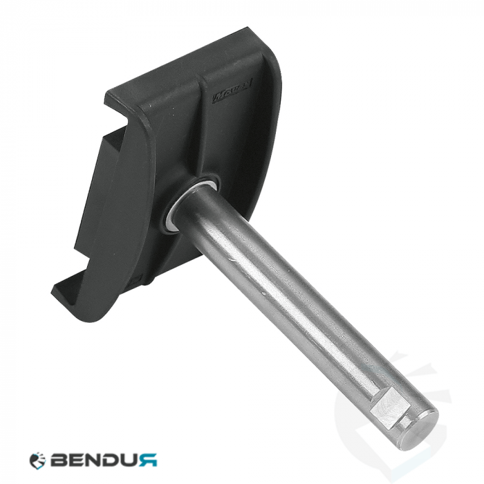 Plastic side guide clamp double w=56 for guide | ss rod Ø12 - black