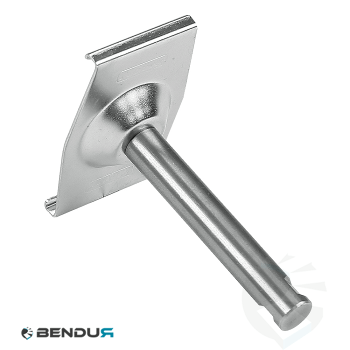 Stainless steel side guide clamp for guide h=87 without pin | straight application Stainless steel side guide clamp for guide h=87 without pin | straight application