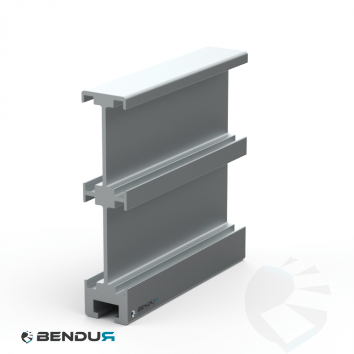 Aluminium guide profile h=103.5 used for double sided guide - l=3m Aluminium guide profile h=103.5 used for double sided guide - l=3m