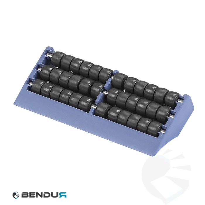 Plastic transfer module l=115 | type B - 3 rows pfx rollers - blue