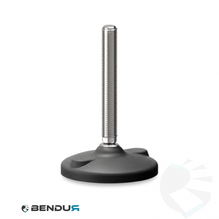 Leveling foot with plastic baseplate & fully threaded spindle - Ø100 Leveling foot with plastic baseplate & fully threaded spindle - Ø100