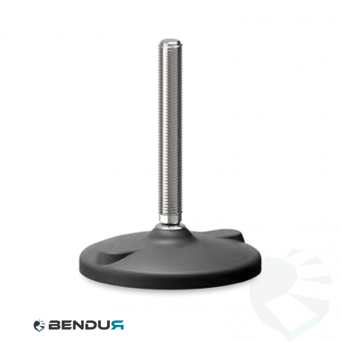 Leveling foot with plastic baseplate & fully threaded spindle - Ø120 Leveling foot with plastic baseplate & fully threaded spindle - Ø120