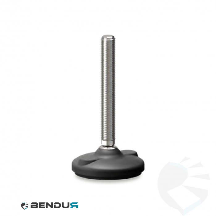 Leveling foot with plastic baseplate & fully threaded spindle - Ø80 + ar Leveling foot with plastic baseplate & fully threaded spindle - Ø80 + ar