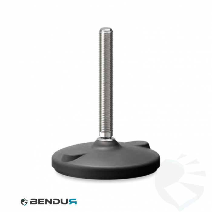 Leveling foot with plastic baseplate & fully threaded spindle - Ø120 + ar Leveling foot with plastic baseplate & fully threaded spindle - Ø120 + ar