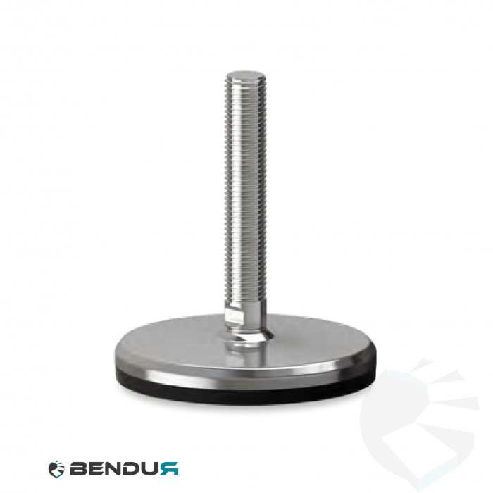 Leveling foot with machined baseplate & fully threaded ss spindle - Ø125 + ar | M36x178.5