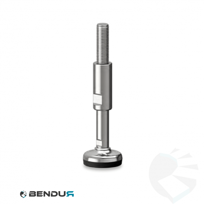 Leveling foot hygienic with overmolded baseplate - Ø50 + ar