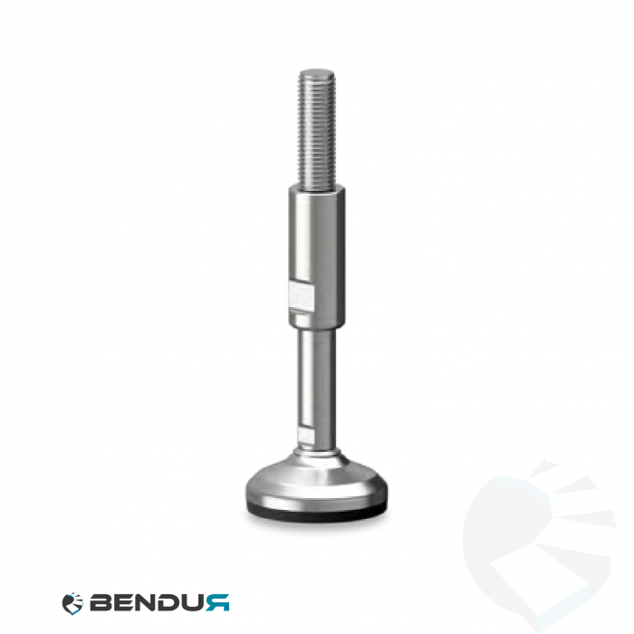Leveling foot hygienic with overmolded baseplate - Ø60 + ar