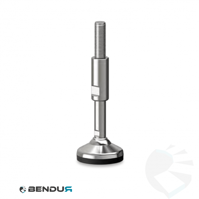 Leveling foot hygienic with overmolded baseplate - Ø65 + ar