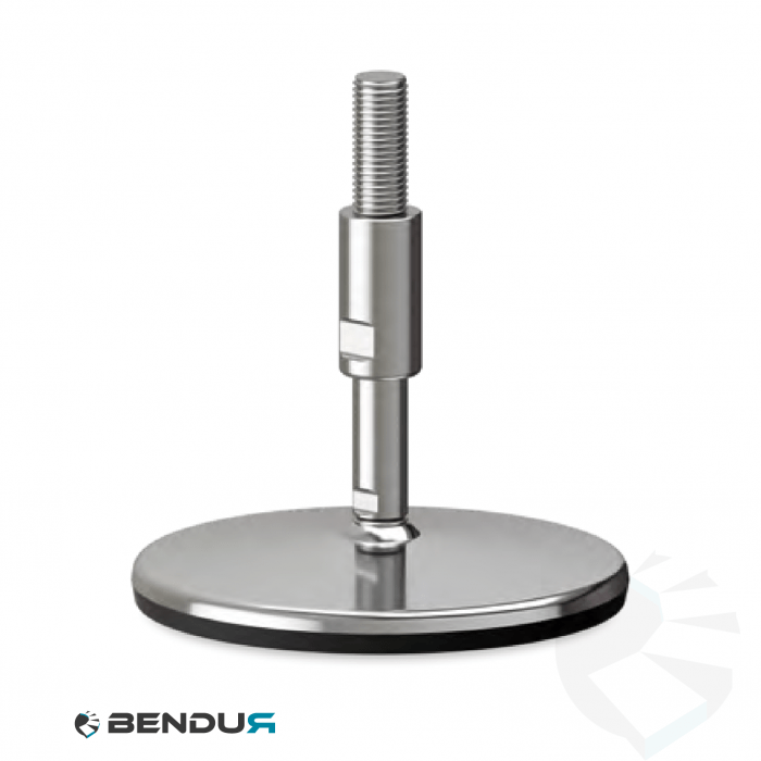 Leveling foot hygienic with overmolded baseplate - Ø180 + ar