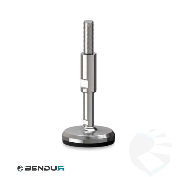 Leveling foot hygienic with machined baseplate - Ø80 + ar