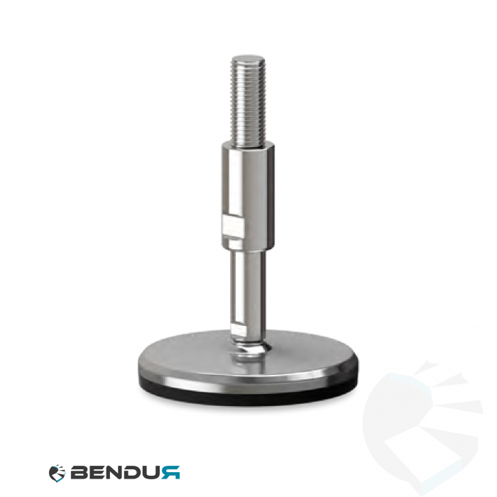 Leveling foot hygienic with machined baseplate - Ø125 + ar