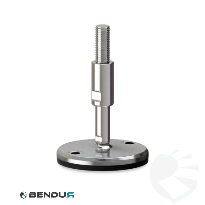 Leveling foot hygienic with machined baseplate - Ø125 + ar | M30x294.5