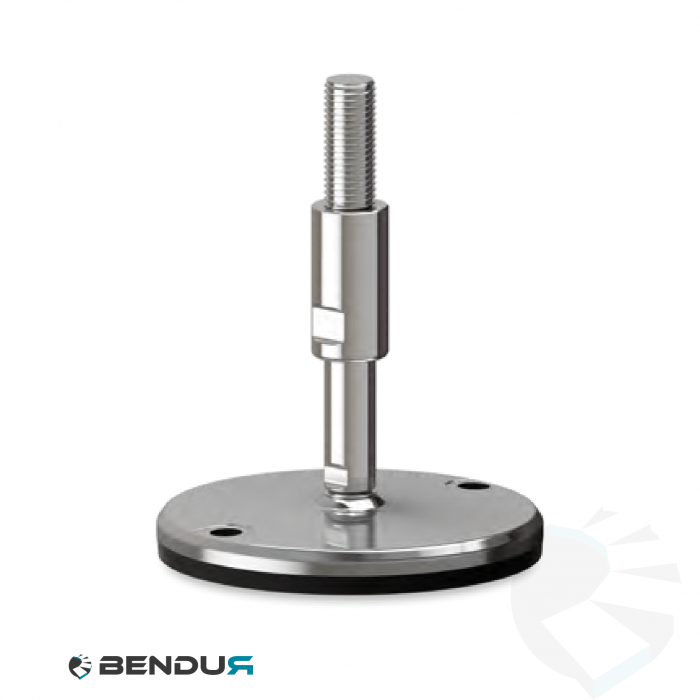 Leveling foot hygienic with machined baseplate - Ø150 + ar Leveling foot hygienic with machined baseplate - Ø150 + ar