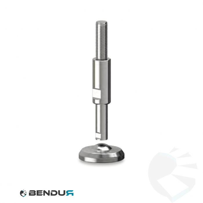 Leveling foot hygienic with machined baseplate - Ø60 Leveling foot hygienic with machined baseplate - Ø60