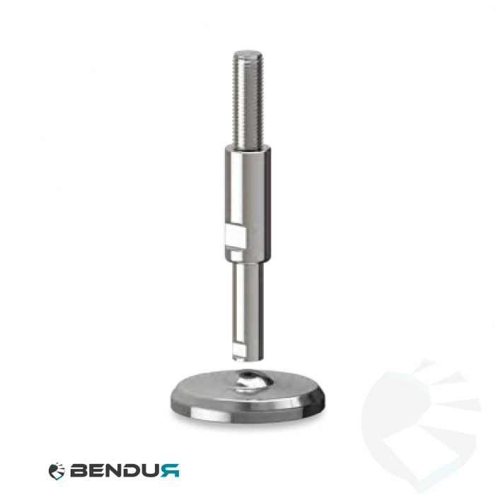 Leveling foot hygienic with machined baseplate - Ø80