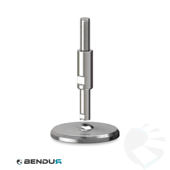 Leveling foot hygienic with machined baseplate - Ø105