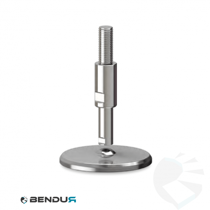 Leveling foot hygienic with machined baseplate - Ø125
