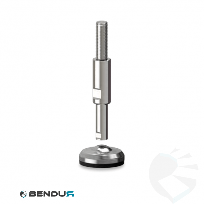 Leveling foot hygienic with machined baseplate - Ø60 + ar