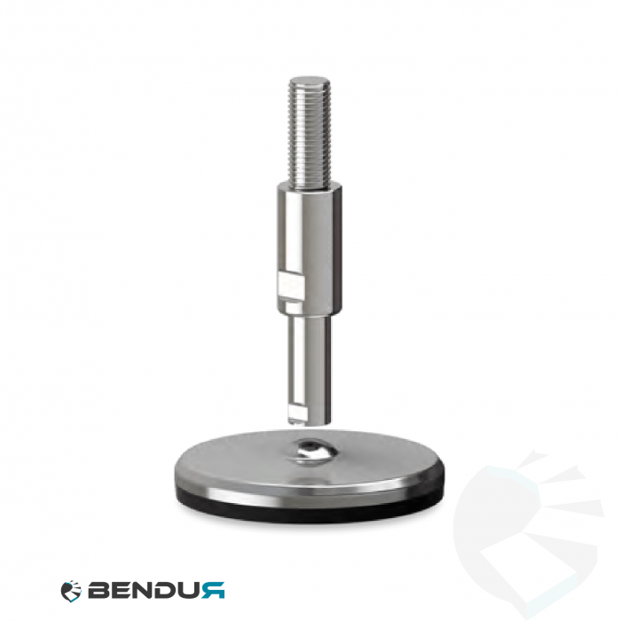 Leveling foot hygienic with machined baseplate - Ø125 + ar Leveling foot hygienic with machined baseplate - Ø125 + ar