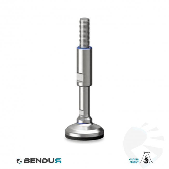 Leveling foot hygienic certified with overmolded sd baseplate - Ø60 + ar