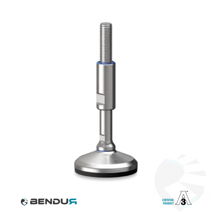Leveling foot hygienic certified with overmolded sd baseplate - Ø80 + ar Leveling foot hygienic certified with overmolded sd baseplate - Ø80 + ar