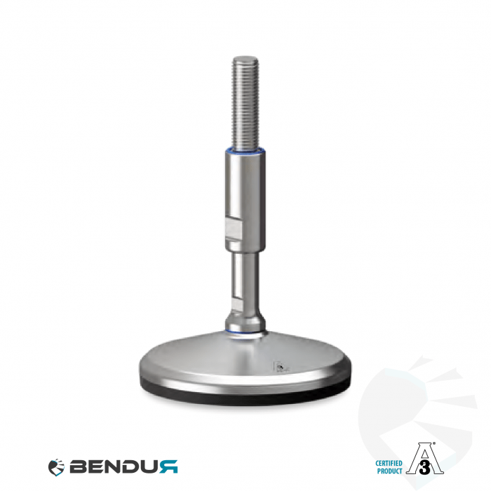 Leveling foot hygienic certified with overmolded sd baseplate - Ø125 + ar Leveling foot hygienic certified with overmolded sd baseplate - Ø125 + ar