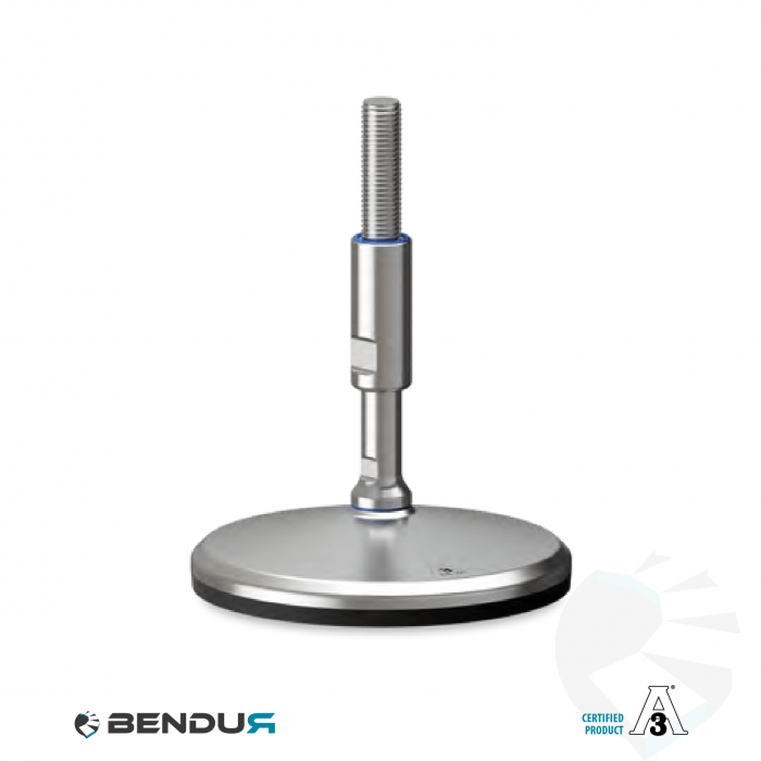 Leveling foot hygienic certified with overmolded sd baseplate - Ø150 + ar Leveling foot hygienic certified with overmolded sd baseplate - Ø150 + ar