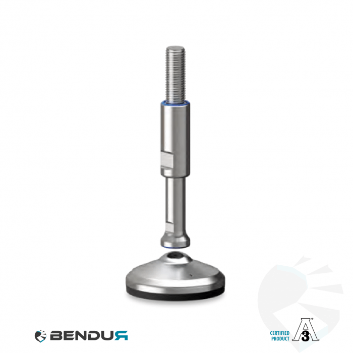 Leveling foot hygienic certified with overmolded sd baseplate - Ø80 + ar Leveling foot hygienic certified with overmolded sd baseplate - Ø80 + ar