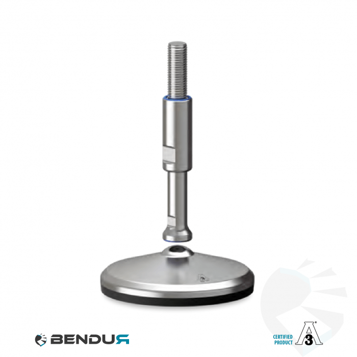 Leveling foot hygienic certified with overmolded sd baseplate - Ø125 + ar Leveling foot hygienic certified with overmolded sd baseplate - Ø125 + ar