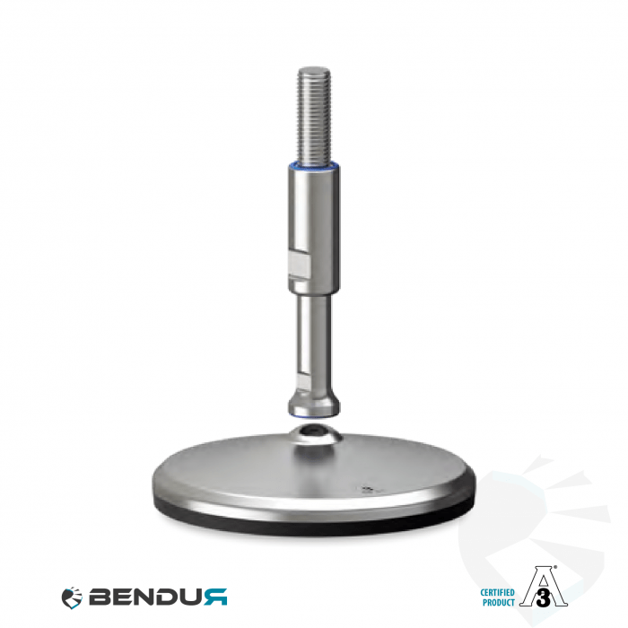 Leveling foot hygienic certified with overmolded sd baseplate - Ø150 + ar Leveling foot hygienic certified with overmolded sd baseplate - Ø150 + ar