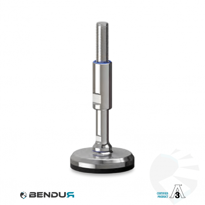 Leveling foot hygienic certified with machine sd baseplate - Ø80 + ar Leveling foot hygienic certified with machine sd baseplate - Ø80 + ar