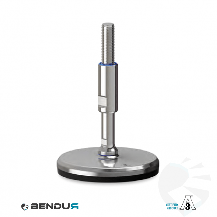 Leveling foot hygienic certified with machine sd baseplate - Ø125 + ar Leveling foot hygienic certified with machine sd baseplate - Ø125 + ar