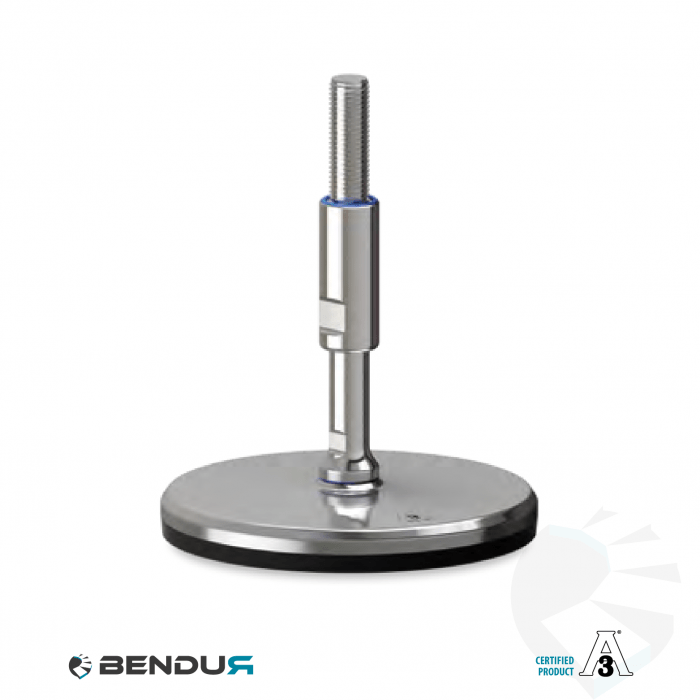 Leveling foot hygienic certified with machine sd baseplate - Ø150 + ar Leveling foot hygienic certified with machine sd baseplate - Ø150 + ar