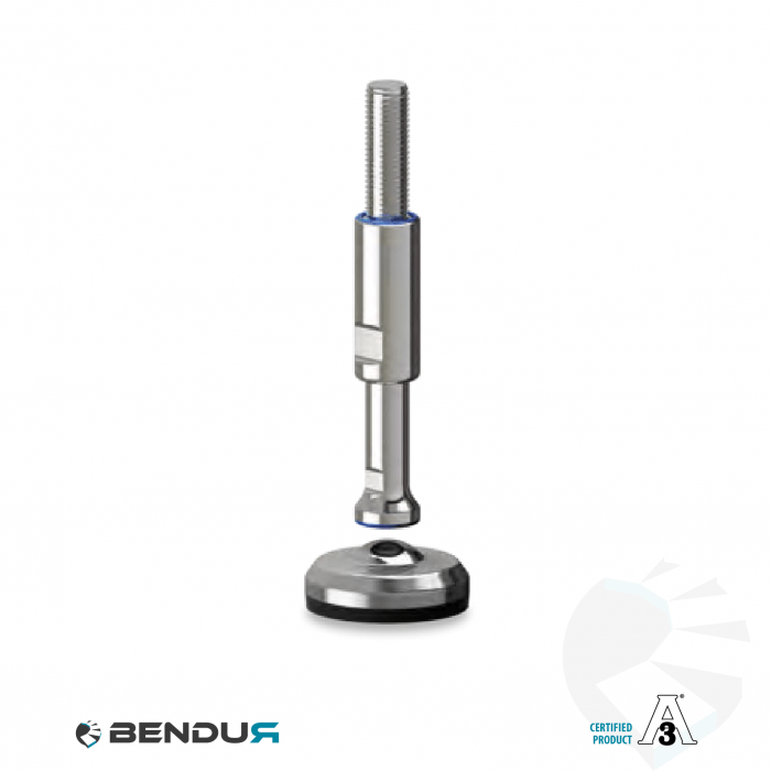 Leveling foot hygienic certified with machine sd baseplate - Ø60 + ar Leveling foot hygienic certified with machine sd baseplate - Ø60 + ar