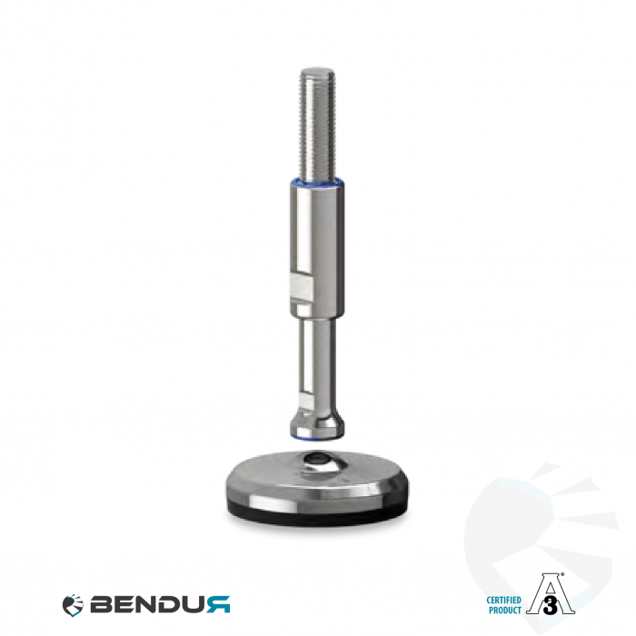 Leveling foot hygienic certified with machine sd baseplate - Ø80 + ar Leveling foot hygienic certified with machine sd baseplate - Ø80 + ar