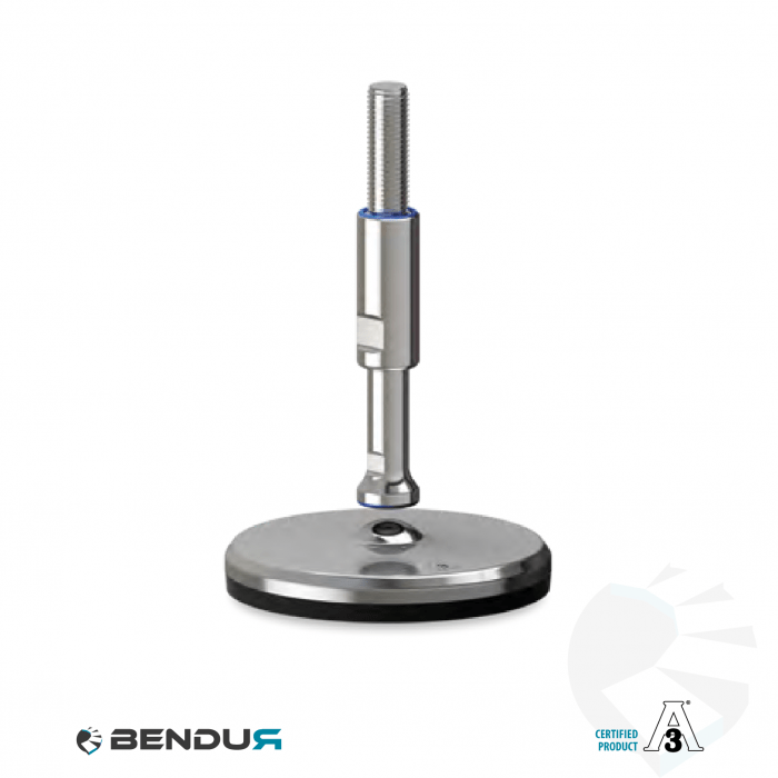 Leveling foot hygienic certified with machine sd baseplate - Ø125 + ar