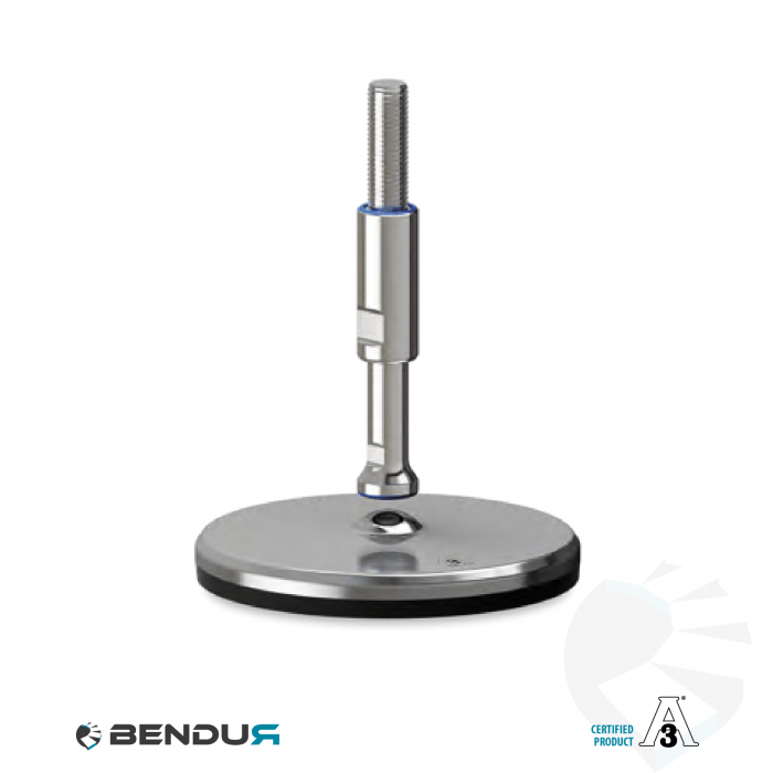 Leveling foot hygienic certified with machine sd baseplate - Ø150 + ar Leveling foot hygienic certified with machine sd baseplate - Ø150 + ar