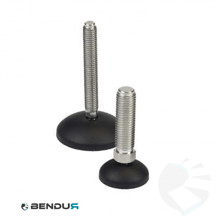 Leveling foot with plastic baseplate & fully threaded spindle - Ø60 Leveling foot with plastic baseplate & fully threaded spindle - Ø60