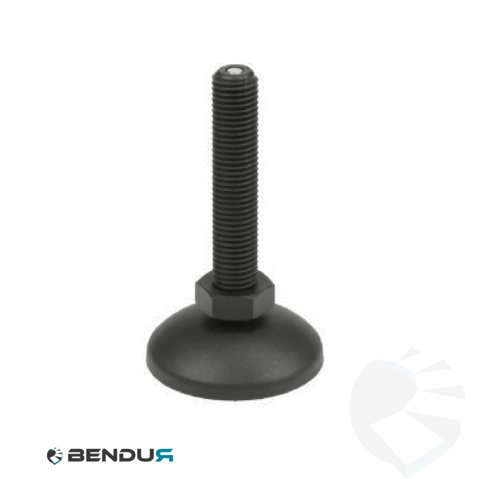 Leveling foot with plastic baseplate & fully threaded pa spindle - Ø100 | M16x110 Leveling foot with plastic baseplate & fully threaded pa spindle - Ø100 | M16x110