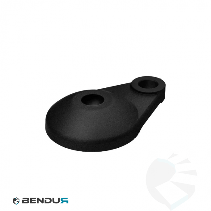 Extended plastic base for swivel feet - ball joint 15 | Ø59 - black Extended plastic base for swivel feet - ball joint 15 | Ø59 - black