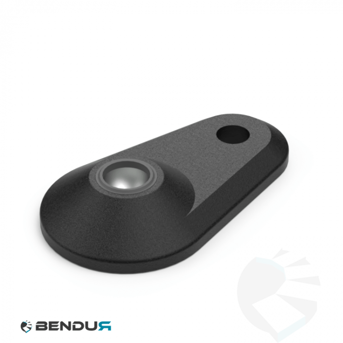 Extended zinc die-cast base for swivel feet - ball joint 16 - black powder coated | Ø59 Extended zinc die-cast base for swivel feet - ball joint 16 - black powder coated | Ø59