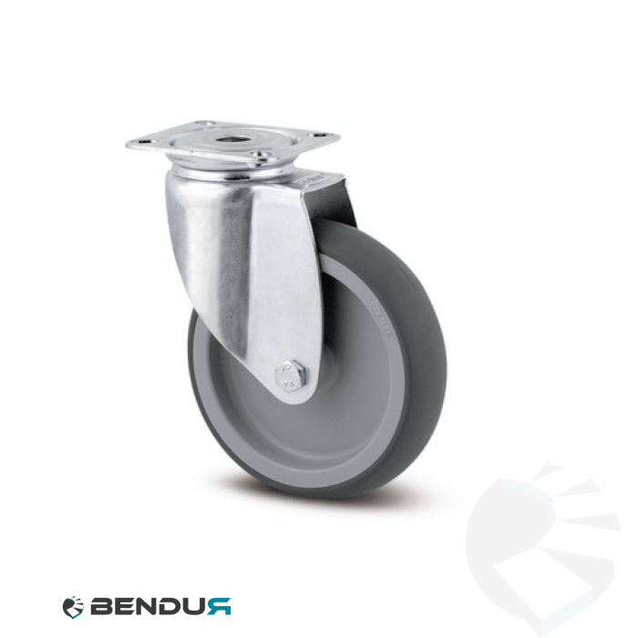 Swivel castor L-serie with plate Swivel castor L-serie with plate